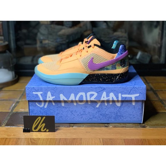 Mens 8 Nike Ja 1 “EYBL Melon Tint” Athletic Basketball Sneakers FQ4293-800